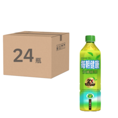 每朝健康 雙纖綠茶, 添加日本抹茶粉, 幫助改善胃腸功能, 不易形成體脂肪, 650ml, 24瓶
