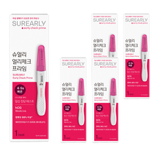 슈얼리 얼리체크 프라임 임신 진단 테스트기, 1개입, 5개