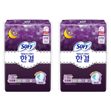 SOFY 蘇菲 Hangyol瞬吸清爽蝶翼型夜用衛生棉, 超長夜用型(42cm), 20片, 2包