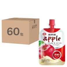 十全蘋果醋飲料, 即飲, 30包入, 100ml, 60包
