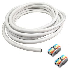 One Stop 切斷VCTF電線 白色 10m+3P接頭 2入組 1.5SQ*3C, 1組
