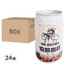 金車 MR.BROWN 伯朗咖啡 二合一咖啡, 口感純正, 冷熱飲用皆適宜, 240ml, 24罐