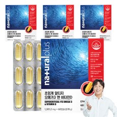 naturalplus 超臨界rTG OMEGA3&維他命D膠囊, 60顆, 4盒