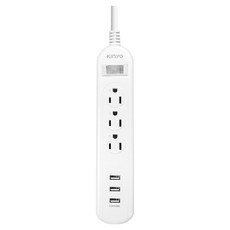 Kinyo 1開3插3USB延長線, 1.8m, PCU-3136, 1個