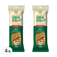 브리더랩 강아지 크런치 치킨 칩 닭가슴살 앤 김 80g, 닭고기 + 김 혼합맛, 4개