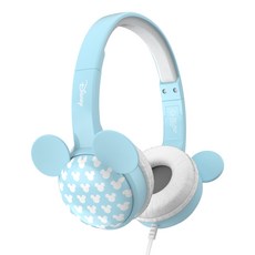 디즈니 미키 마우스 청력보호 키즈 세이프 어린이 헤드폰, 블루, PS-KH01