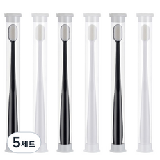 살림의기술 초미세 만이천모 칫솔 화이트 3p + 블랙 3p, 6개입, 5세트