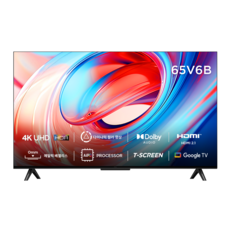 TCL 4K UHD HDR 스마트TV, 164cm(65인치), 65V6B, 스탠드형, 방문설치