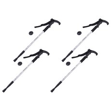 MAME登山用3段式手杖, 銀 (JT8146), 4個