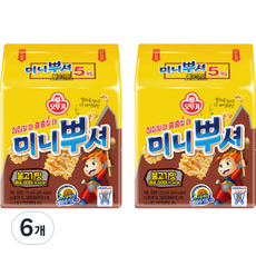오뚜기 미니뿌셔 불고기맛 멀티팩, 275g, 6개