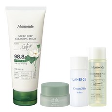 마몽드 마이크로 딥 클렌징 폼 150ml + 아모레퍼시픽 기초케어 3종, 1세트