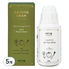 자연그램 칼슘파우더 과일채소 세척제, 150g, 5개