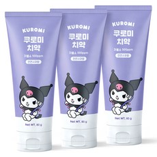 쿠로미 저불소 구취케어 사과향 치약, 80g, 3개