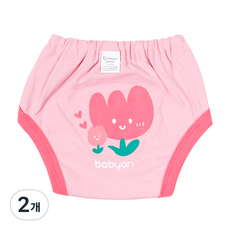 베이비앙 배변훈련팬티 3중방수, 플라워, 2개