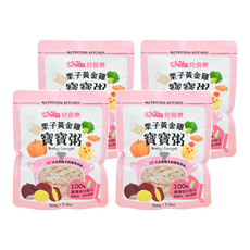 Chila 兒食樂 栗子黃金雞寶寶粥, 150g, 台灣食材, 無添加, 含紅藜麥, 五穀根莖蔬果, 營養均衡, 栗子黃金雞, 4包
