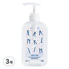 프랭클린 주방세제 젖병세정제, 500ml, 3개