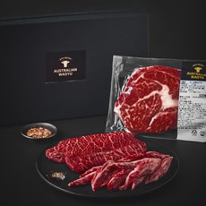 와규 윗등심 200g + 부채살 200g + 갈비살 200g + 시즈닝 80g 파티 세트 (냉장), 1세트
