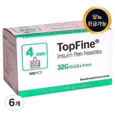 탑파인 펜니들 인슐린주사침 멸균 32G 4mm, 6개