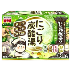 白元 名湯之旅 懷舊之夜碳酸浴盐 綠色 16個入 碳酸 浴鹽, 720g, 1盒