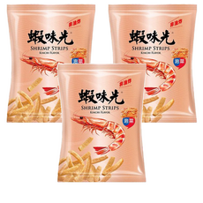 裕榮食品 蝦味先 泡菜口味, 非油炸, 60g, 3包