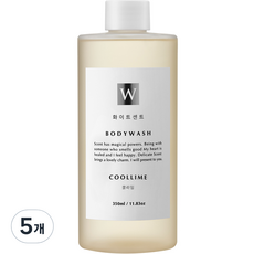 화이트센트 크림샤워 모이스처 바디워시 쿨라임, 350ml, 5개