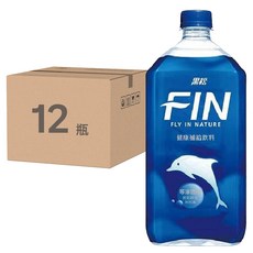 黑松 FIN 補給飲料 975ml x12, 補充水分和電解質, 等滲透壓, 低熱量, 運動後補給, 12瓶