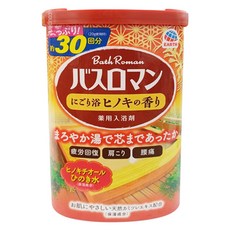 EARTH 地球製藥 Bath Roman 碳酸入浴劑 檜木香, 約30回分, 600g, 1罐