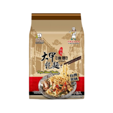 大甲佳旭 大甲乾麵 油蔥拌麵, ISO與SGS認證, 自然風乾非油炸, Q彈有勁, 台灣美味, 4包入, 4包