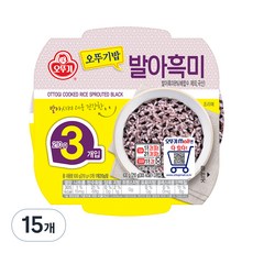 오뚜기 맛있는 오뚜기밥 발아흑미, 210g, 15개