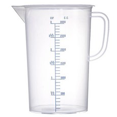 力銘量杯 NO 0070, 3L, 透明塑膠材質，附手柄，大容量，清晰刻度, 1個