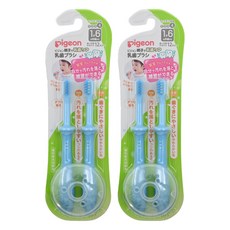 Pigeon 貝親 第4階段嬰幼兒學習牙刷, 藍色, 1.5歲以上, 2支, 2組