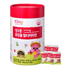 키누 핑크퐁 츄잉볼 멀티비타민, 90정, 1박스 1개, 90정