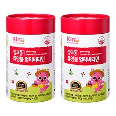 키누 핑크퐁 츄잉볼 멀티비타민, 90정, 2박스