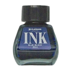 PLATINUM 白金牌 鋼筆專用墨水 INK-400, 藍黑30cc, 藍色, 1瓶