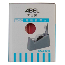 ABEL 力大牌 高級膠帶台 TD100, 紅色, 1個
