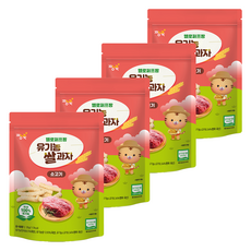 짱죽 유아용 헬로퍼프짱 유기농 쌀과자, 30g, 4개, 소고기