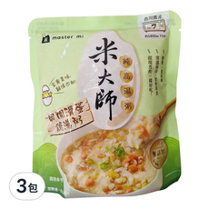 master mi 米大師 純高湯粥 田園滑蛋雞湯粥, 310g, 3包