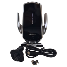 易仕拓 無線充電手機架, 車載支架無線充電器 (智能感應), Q88, 銀色