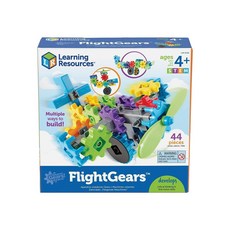 Learning Resources 轉轉齒輪建構系列 百變飛行交通組, 44個組件, 4歲以上, 1組