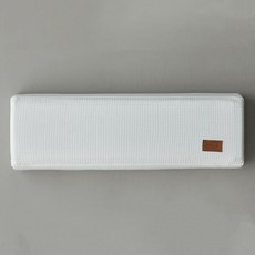 쁘리엘르 모던스퀘어 니트 스판 벽걸이 에어컨커버, 화이트