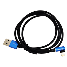 Baseus 倍思 MVP王者彎頭IOS數據線, 圓弧插頭, 兼容IOS, 2A智能充電, 1m, 藍色, 1條