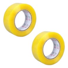 아뜰라임 박스 포장 테이프 5cm x 140m, 2개, 노란색 투명