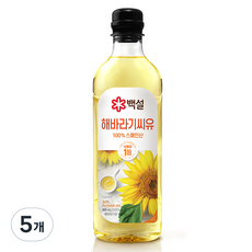 백설 해바라기유, 900ml, 5개