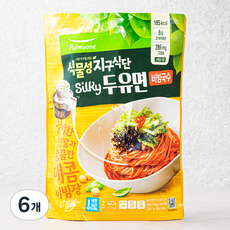 풀무원 식물성 지구식단 실키두유면 비빔국수 2인분, 423g, 6개