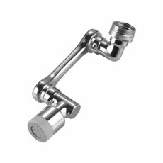 E.dot 1080度旋轉可調節水龍頭延伸器, 銀色 尺寸: 9x4x3.3x4.5cm, 9 x 4 x 3.3 x 4.5cm, 1個