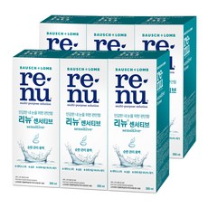 리뉴 센서티브 렌즈 세정액, 355ml, 6개
