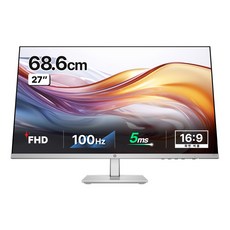 HP FHD 100Hz 높낮이 조절 모니터 블랙, 68cm, 527sh