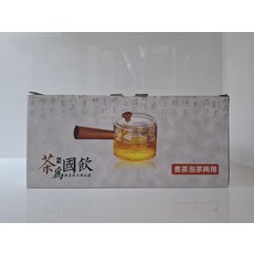 茶為國飲 木柄耐熱玻璃泡茶壺套裝, 11x19cm, 可用於泡茶葉、水果茶等飲品, 1組