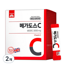 고려은단 메가도스C 비타민C 3000mg 60포, 180g, 2개