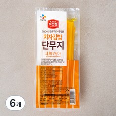 하선정 김밥용 치자 단무지, 250g, 6개